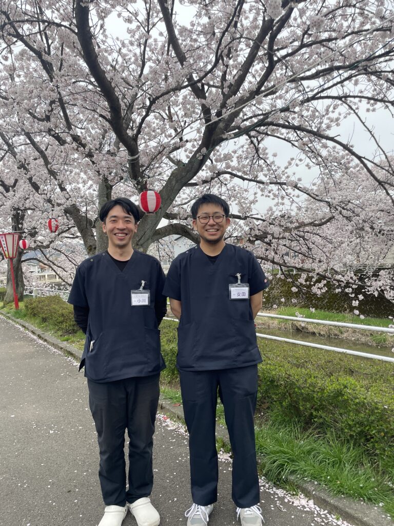 診療の合間に、伏見川沿いにて